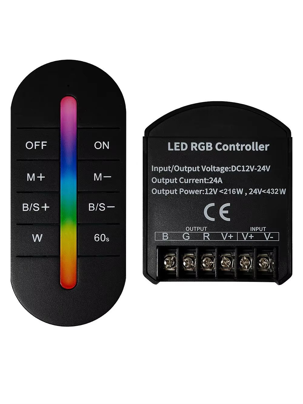 新款RF LED RGB控制器带触摸8键遥控器